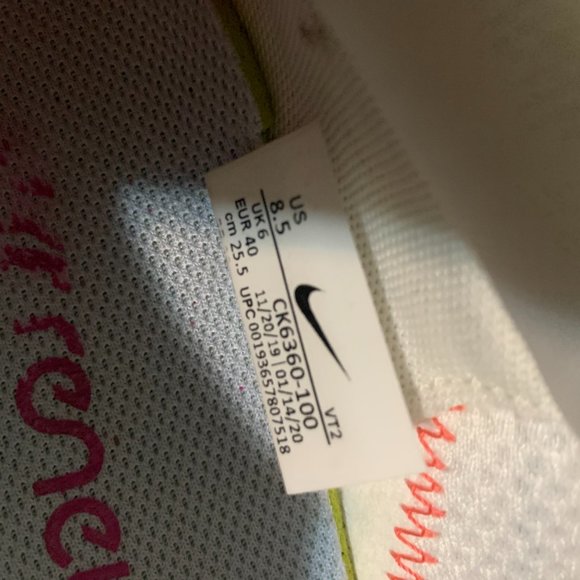 WHITE NIKE RENEW RUNNING SHOE (8.5) - Picture 6 of 8